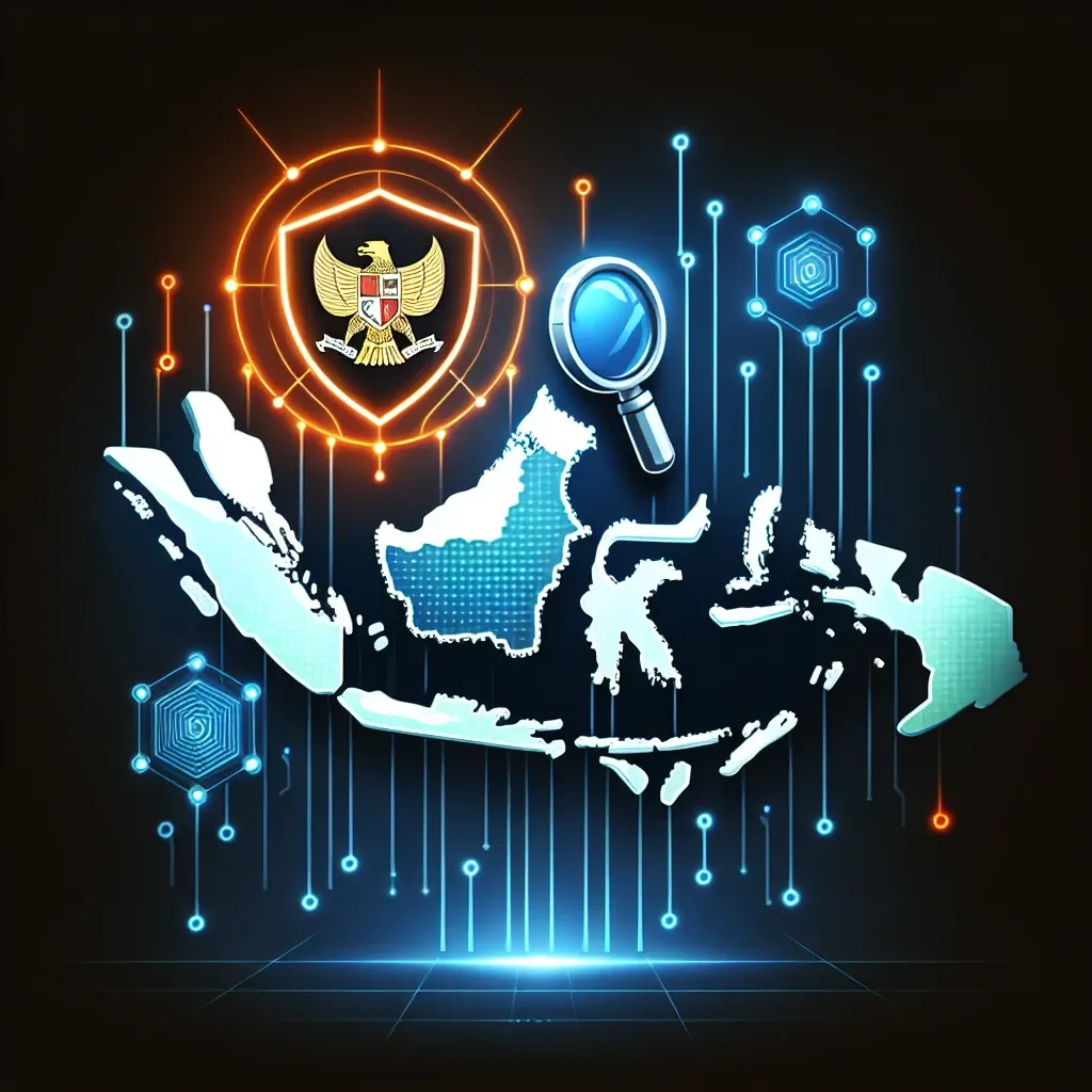 "Infografis analisis serangan siber canggih yang menargetkan Indonesia, memperlihatkan statistik dan strategi pertahanan digital yang direkomendasikan."